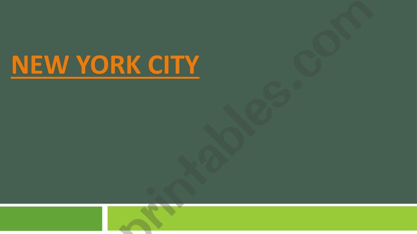 PPT about New York powerpoint