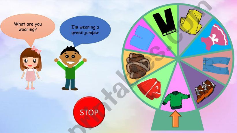 Clothes wheel powerpoint