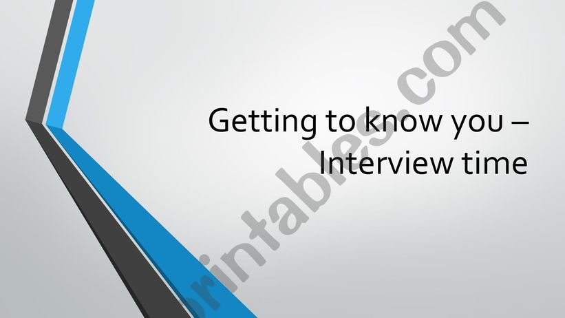 Job interview powerpoint