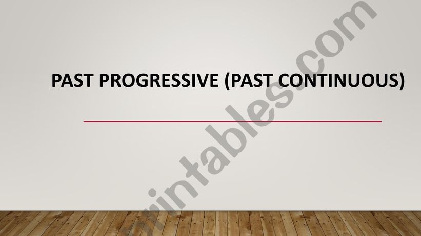 Past Progressive powerpoint