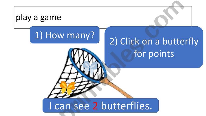 Catch a Butterfly game powerpoint