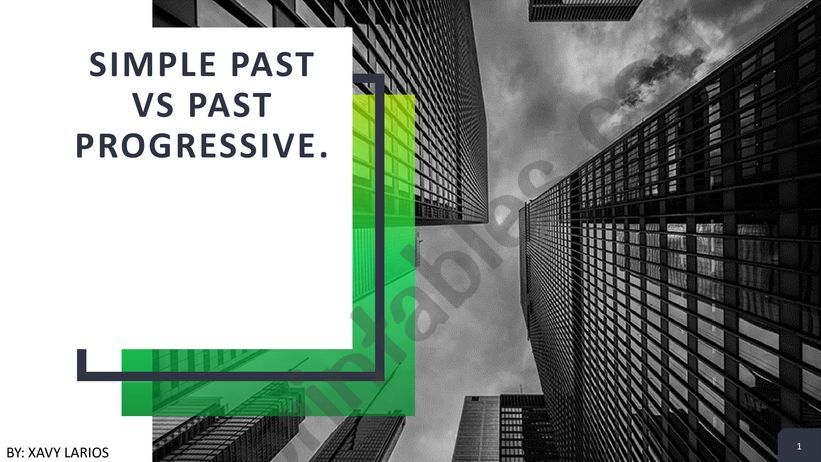 Past Progressive vs Simple Past Part 1