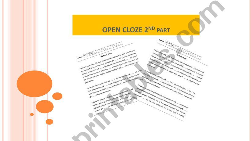 FCE OPEN CLOZE PART II powerpoint