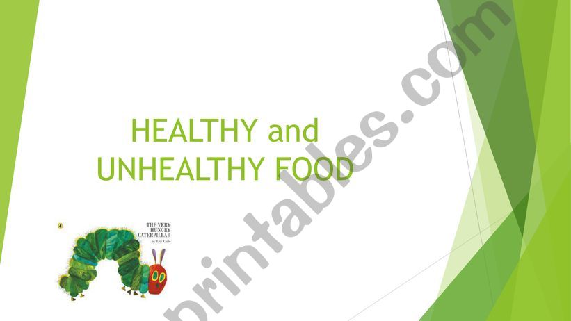 Healthy and Unhealthy food powerpoint