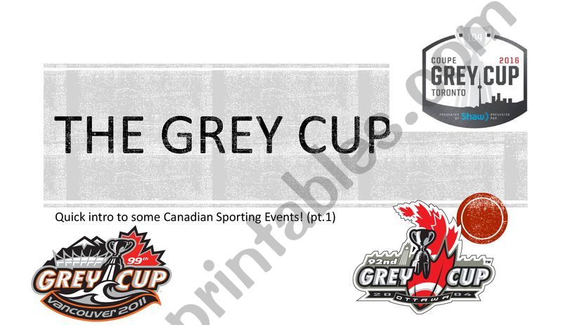 CFLï¿½s Grey Cup (Classroom Kicker)