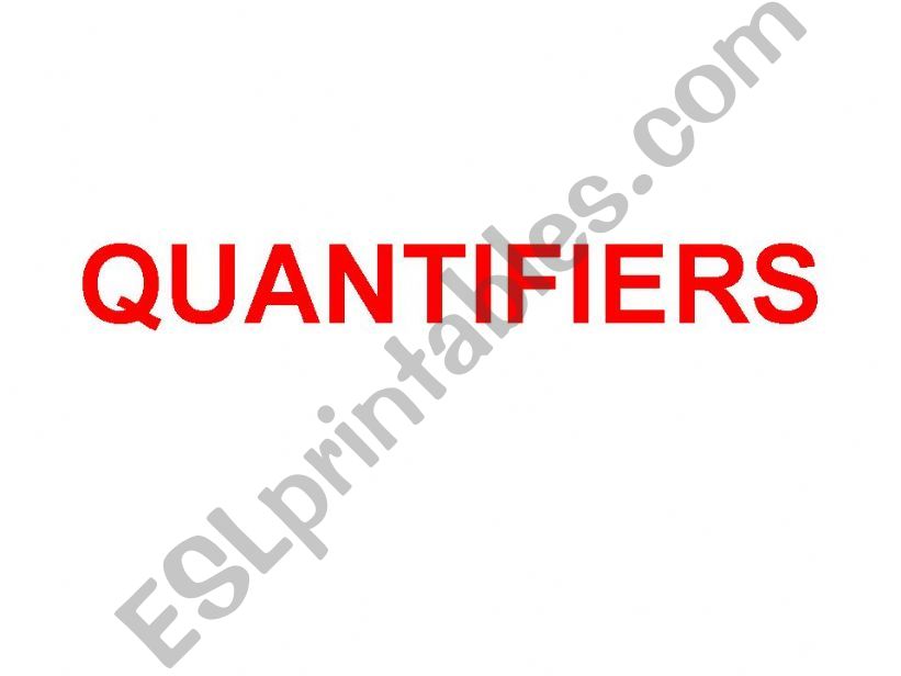 QUANTIFIERS powerpoint