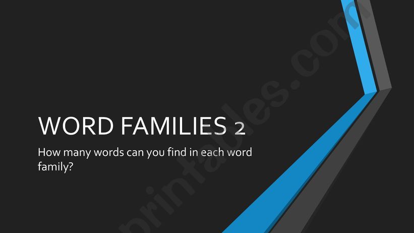 Word Families 2 powerpoint
