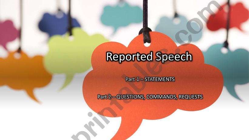 Reported Speech - Indirect Speech