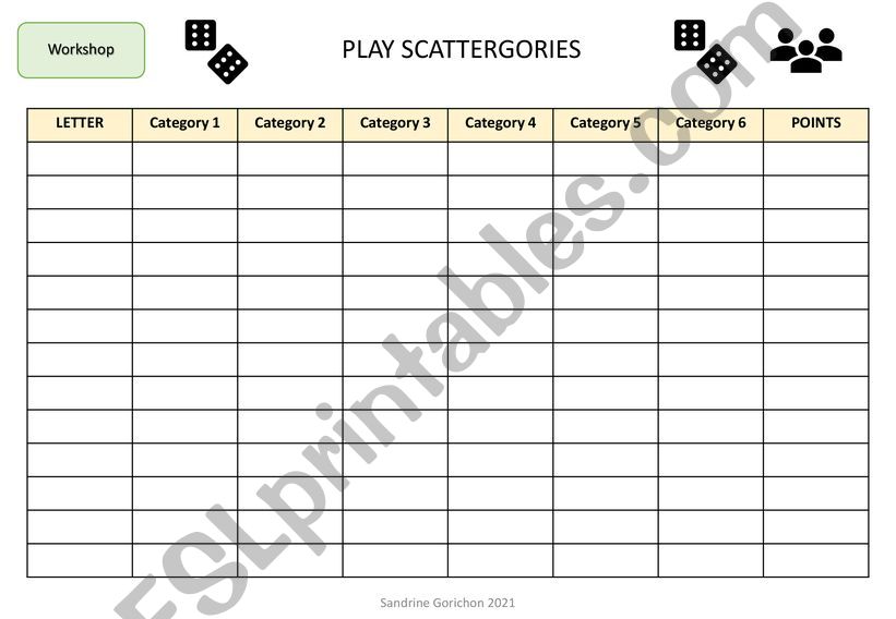 scattegories chart powerpoint