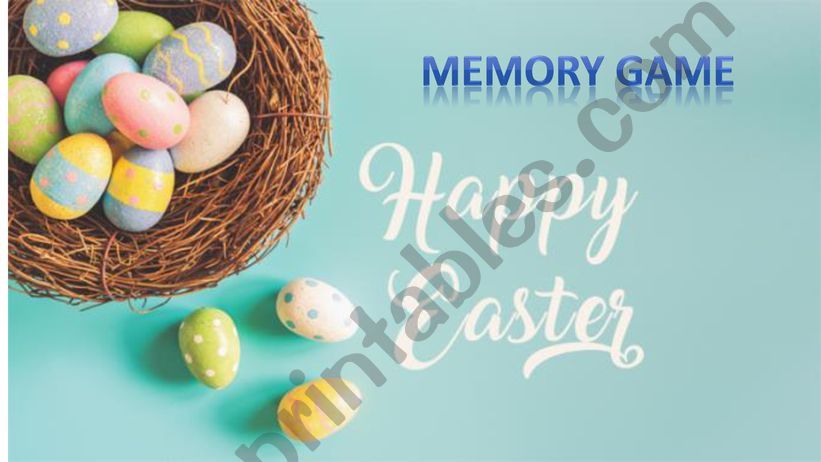 Easter Memory Game  powerpoint