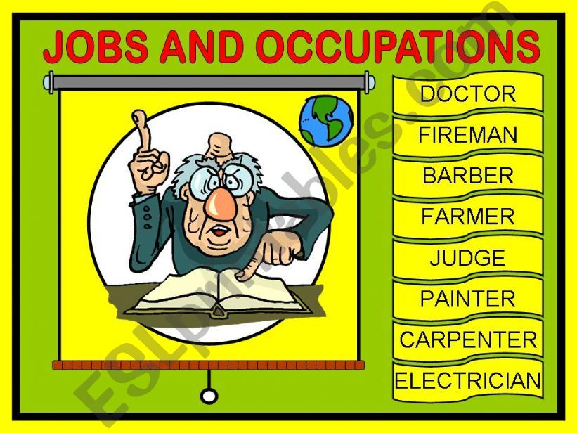 JOBS AND OCCUPATIONS GAME powerpoint