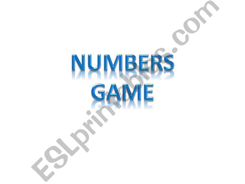 Numbers powerpoint