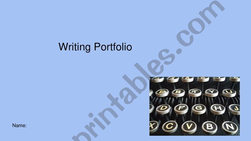 writing portfolio powerpoint