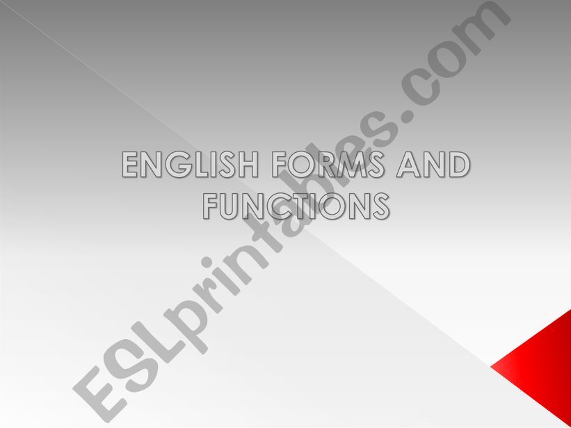 English Forms and Functions powerpoint