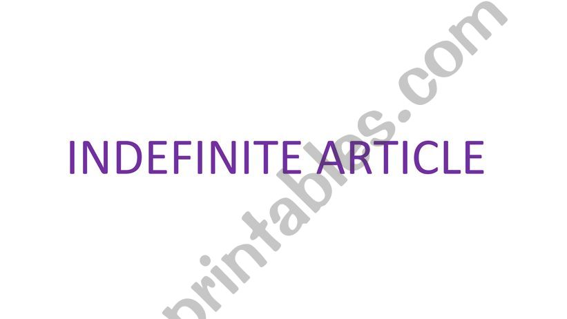 A/AN powerpoint