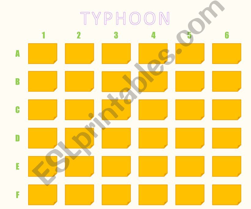 ESL English PowerPoints Typhoon game