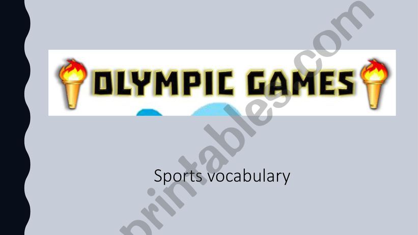 Olympics Sports vocabulary powerpoint