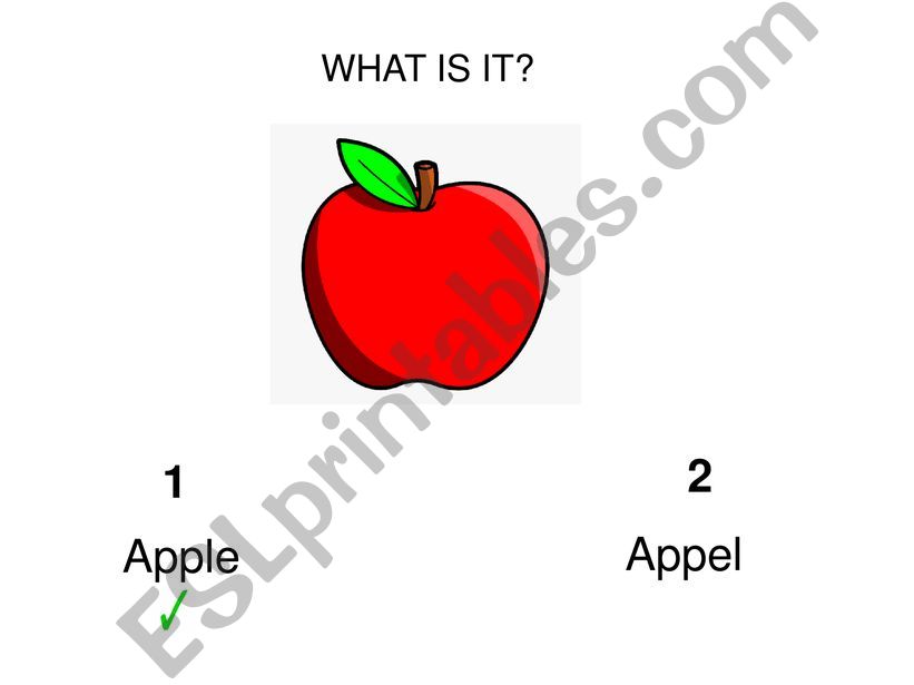 Guess Which game (spelling focus)