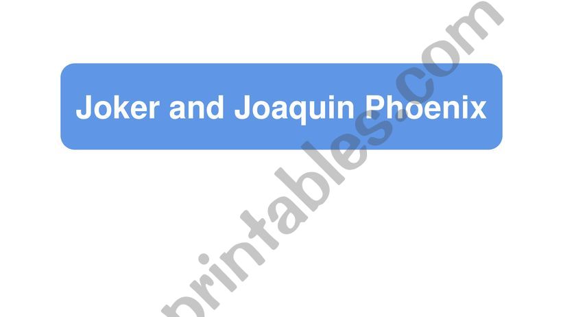 The movie Joker powerpoint