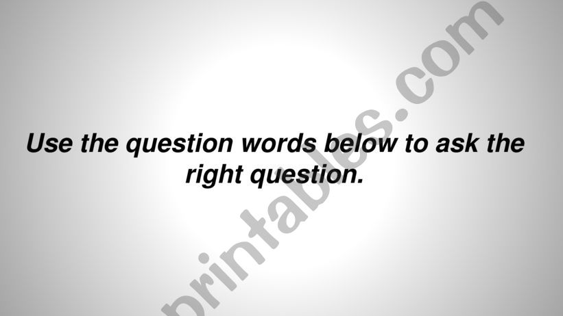 question words practice powerpoint