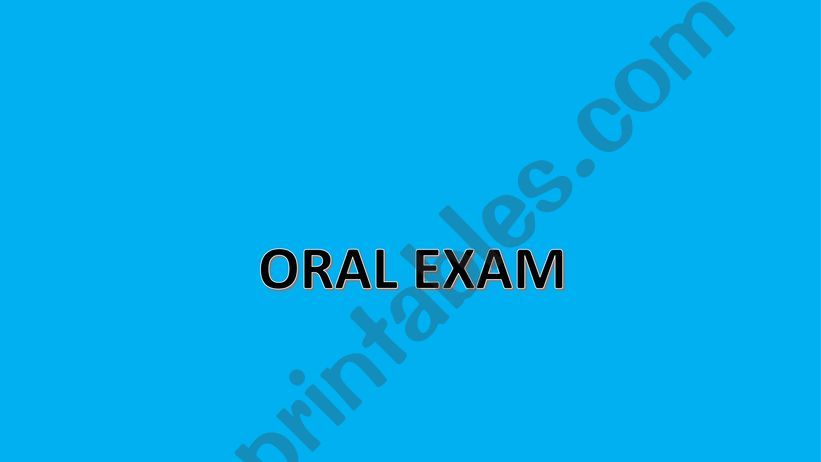 BEGINNERS ORAL EXAM powerpoint