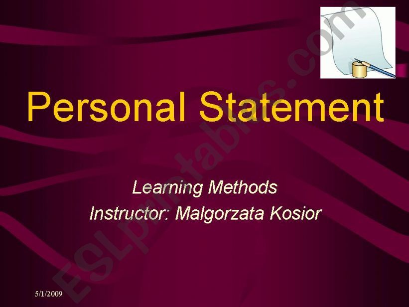 Personal Statement powerpoint