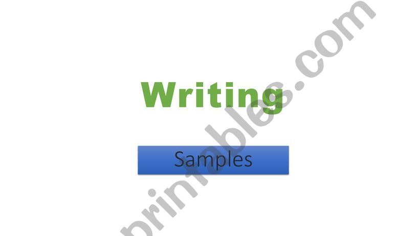 Review writing  powerpoint