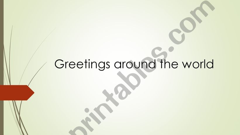 Greeting around the world powerpoint