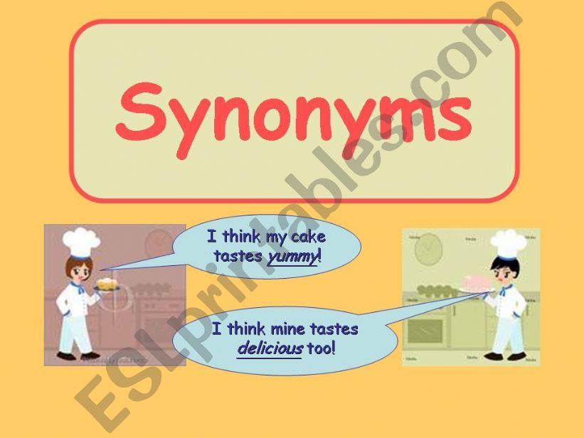 Synonyms Quiz Time powerpoint