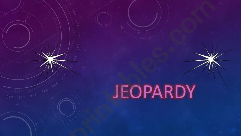 Jeopardy game (no, some and any)