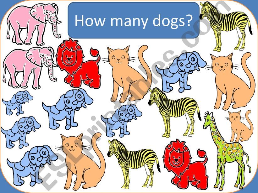 How many and what colour animals
