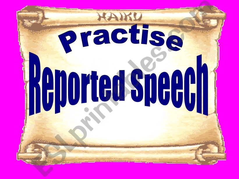 Bac.reported speech powerpoint