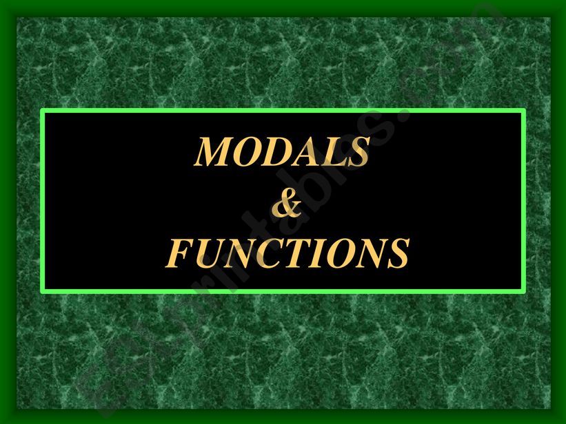 Bac pupils.modals WITH FUNCTIONS