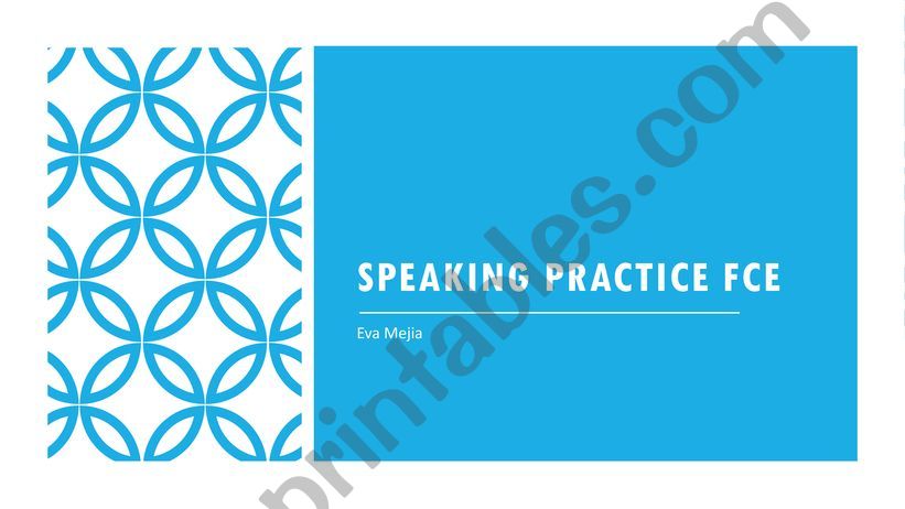 Speaking FCE  powerpoint