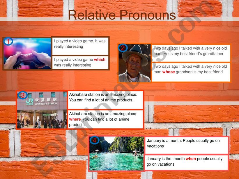 Relative Pronouns Exercises powerpoint