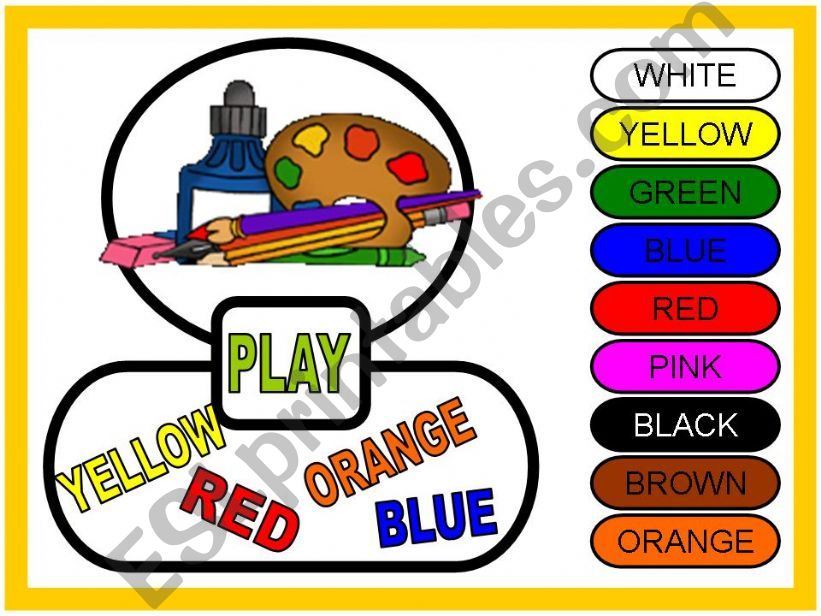 THE COLOURS GAME powerpoint
