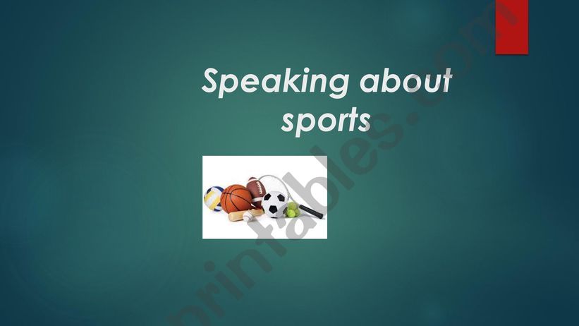 Speaking about Sports powerpoint