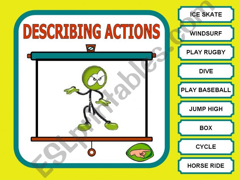 DESCRIBING ACTIONS - SPORTS GAME