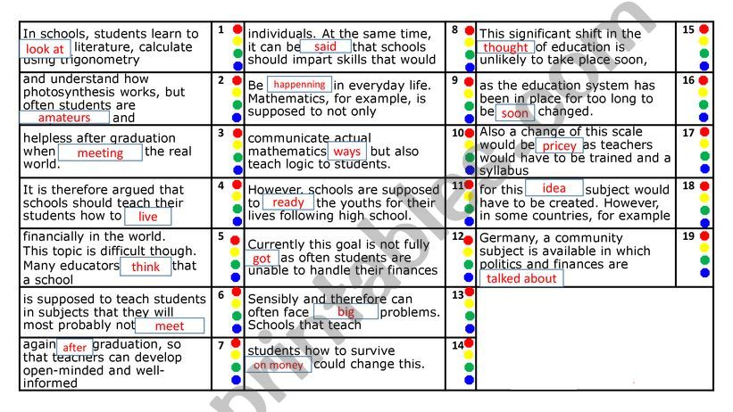 Word Substitution Exercise powerpoint