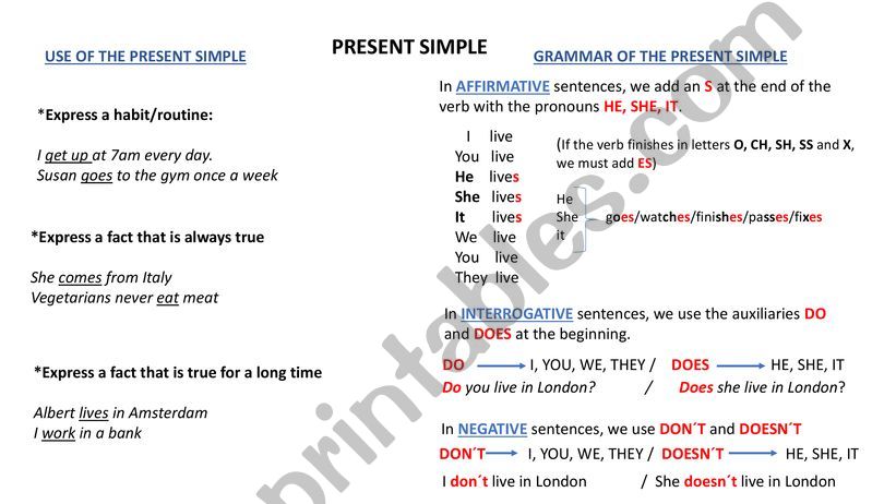 Present Simple Grammar powerpoint