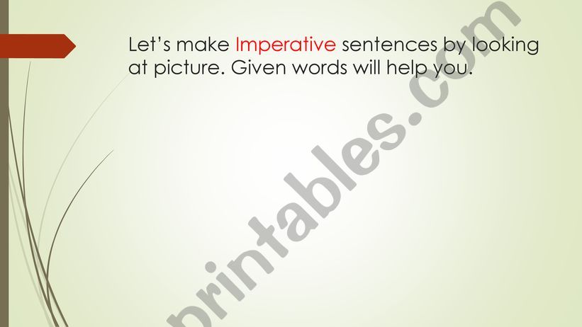 Imperatives and traffic signs powerpoint
