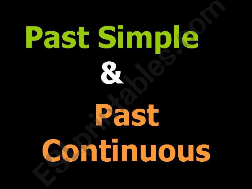 Past Simple and Continuous powerpoint