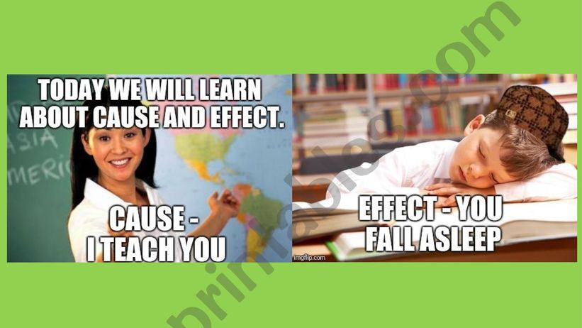 CAUSE AND CONSEQUENCE powerpoint