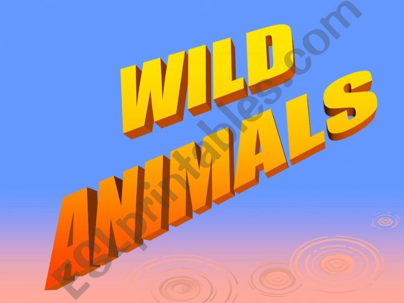 Wild animals 1 powerpoint