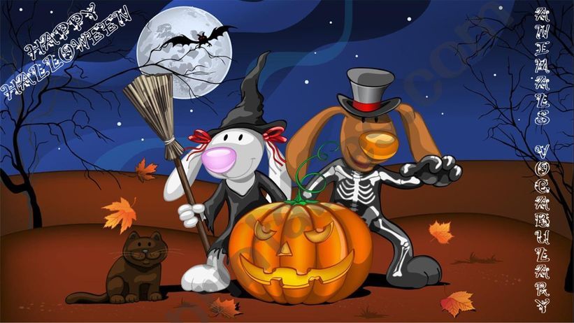 Animals in Halloween powerpoint