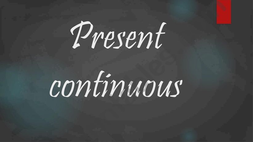 Present continuous powerpoint