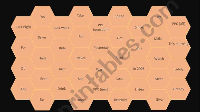Present Perfect game powerpoint