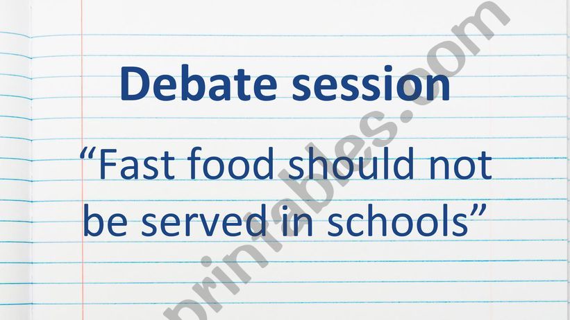 Debate session powerpoint