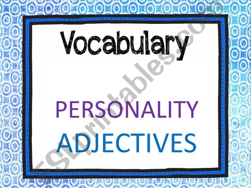 adjectives powerpoint