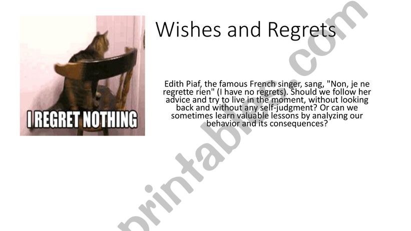 Expressing Wishes And Regret powerpoint